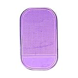 滑り止めSticky Gelパッド、Transerシリカゲルマジック非スリップマット – スティックをキッチンキャビネットガラス、鏡、携帯電話、メタル、またはタイル、車、GPS、その他多く 5.5"x3.2" パープル