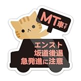Biijo アニマル MT車です マニュアル車 ステッカー 防水・耐熱 シール（ねこ）