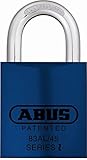 ABUS 83AL/45-300 S2 Schlage Rekeyable Padlock Aluminum Body with 1-Inch Shackle, Blue Zero-Bitted AB