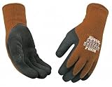 Kinco 1787 Frostbreaker Foam Latex Form Fitting Thermal Gripping Glove, Work, Medium, Brown (Pack of