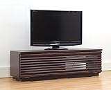 日本製 幅120cm ロータイプテレビボード 完成品 (ダークブラウン)