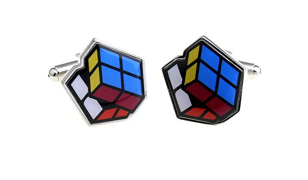 Amazon Mfys Jewelry ルービック 模様 キューブ カフス 専用収納ケース付き カフス 通販