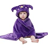 (コ-ランド) Co-land 可愛い ベビー用 バスタオル フード付き 星座シリーズ ミミ付き 赤ちゃん おくるみ タオル 子供用マント キッズバスローブ 出産祝い パープルてんびん座