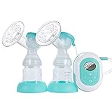 MUTANG ダブル電動乳房ポンプ逆流授乳ポンプサイレントパテントポータブルニップルサクションポンプブルー