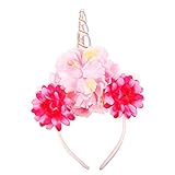 Liebeye ヘアバンド 女の子　小さなユニコーンの花　ヘアバンド　ハロウィンの帽子　誕生日パーティー　ヘッドバンドの写真　小道具