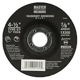 マスターメカニック764897 Masonry研削ホイール、4 – 1 / 2 " x 1 / 4 " x 7 / 8 " Arbor ( 10個パック)