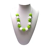 Lil' Jumbl Baby Teething Necklace | Organic Food Grade Silicone | BPA-Free (Green) [並行輸入品]
