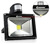 GOODGOODS LED センサーライト 20W 2200LM 投光器 人感センサー搭載 自動点灯 防犯灯 屋外 防水 【一年保証】 GY20W