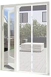 玄関網戸 しまえる カーテン 爽やかな風　（ホワイト 100cm×240cm）