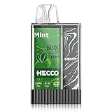 ECOCCO 電子タバコ 使い捨てベイプ 大容量 使い切りタバコ 5000回 水蒸気タバコ 水タバコ 電子タバコ 使い捨て シガーフレーバー使い捨て電子タバコ ミニシーシャ ポケットシーシャ 持ち運び vape (ミント)