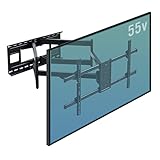 イーサプライ 壁掛けテレビ金具 アーム 薄型 40～85インチ目安 耐荷重60kg 大型 コーナー 角度調整 上下 前後 左右 VESA EEX-TVKA022