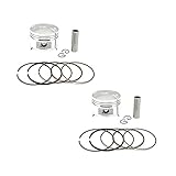 AHL ピストンキット 2セット ホンダ スティード400 Bros 400 Shadow 400 NC26 (0.50mmオーバー 64.5mm)