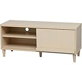 テレビ台 ローボード スライド扉式 幅114×奥行42×高さ50cm ビーチ 97415