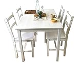 無垢 ダイニングテーブル幅110cm 4人用 ダイニングテーブル 5点セット北欧 木製 ダイニング5点セット ミンス (白)