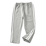 子供服 男の子 女の子スポーツパンツ ロングパンツ スポーツ ウェア 春 夏 秋 冬 (110cm, グレー)