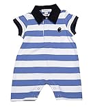 Oceankids ベビー・ボーイズの赤ちゃんの女の子の幼児のアウターウェアのストライプのジャンプスーツ ブルー 18-24 ヶ月
