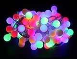 RioRand® 防水ボールライト LEDイルミネーションライト　パーティ、クリスマス/聖誕祭の飾り物　装飾品(カラフル,10メートル 100球）