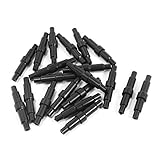 20個黒いプラスチック製のスクリュータイプのキャップ30ミリメートルのx 6ミリメートルヒューズチューブホルダー