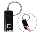 fipilockスマート指紋ロック防塵防水自動学習テクノロジーwith合金亜鉛ケース ブラック