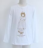 C'era una volta (チェッラウナヴォルタ) ストレッチレーヨンプリント長袖Tシャツ (6才(110cm), 金茶)
