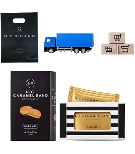 Amazon.co.jp: N.Y.キャラメルサンド 4個入り x4箱セット : 食品・飲料