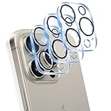 JCJCLY【3枚セット】 iPhone 15 Pro/iPhone 15 Pro Max カメラフィルム レンズ 保護 フィルム カバー 全面保護 強化ガラス 硬度9H 耐衝撃 キズ防止 防指紋 高透過率 黒縁取り 露出オーバー防止 貼り付け簡単 気泡なし アイフォン15プロ / 15 プロマックス 対応JCIP15P3J