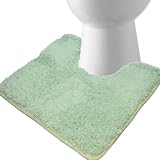 トイレマット トイレ足元マット ふわふわ/洗える トイレまっと 北欧 トイレ 敷物 おしゃれ ト イレカーペット 吸水速乾 滑り止めといれまっと 無地 トイレ用マット 60×50cm (グレー)