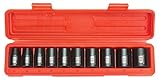 TEKTON 4815 1/2' Drive Shallow Impact Socket Set, 11-24mm, Metric, Cr-V, 10 Sockets [並行輸入品]