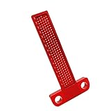 Flameer 木工工具　スクライブ　スコヤ　ルーラー　T型　測定工具　アルミ合金　穴：1mm　精密　