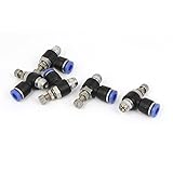 uxcell スピード コントロール 継手1/8BSP エア アングル フロー スピード コントロール バルブ 5個入り