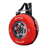 クリエイティブ子供ウィールドバックパックソフトショルダーバッグファッションスクールバッグ - レッド