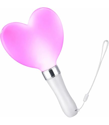 Amazon.co.jp: TOKYO ORORA LED ハート ペンライト ピンク色 電池式