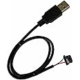 Race WORK 車載Wi-Fi DCT-WR100D用 USB電源ケーブル carrozzeria純正同等部品 (コネクタ) 使用! USBケーブル使用なので車内wifi モバイルバッテリーで駆動できます。 (50cm ブラック)