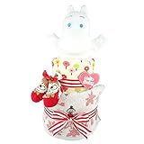 おむつケーキ ムーミン スナフキン ミイ 2段 出産祝い ベビーギフト タオル ソックス ガーゼタオル ハンドパペット moomin14