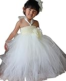 JSファッション ヘアフラワー付 花モチーフふんわりチュチュ プリンセス チュールドレス Sサイズ ピンク [並行輸入品]