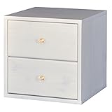 収納　ローチェスト　タンス　ハコチェスト　カラー：ホワイト　サイズ：サイズ:W390×D390×H390mm