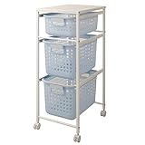 すきまランドリーワゴン 37.5cm幅 3段 NJ-0076