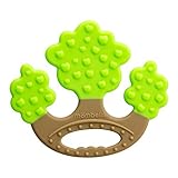 Mombella? Food Grade Soft Silicone Apple tree teether, for babies 3M+, 3 colors availanble-Green [並行