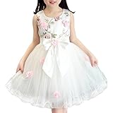 MyMei　ワンピース　ドレス　スカート　子供服　お姫様　ガールズウェア　通学　カジュアル　春夏ウェア　袖なし　花柄　紫外線防止　通気性　柔軟性 (130, ピンク)