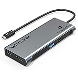 WAVLINK Thunderbolt 3デュアル4K DP拡張ベース、デュアル4096x2160@60HzDisplayPort（40Gbps）、USB 3.0、ギガビットイーサネット、デュアル4K DPアダプタ、MacBook/Dell/HP/などノートパソコン対応サンダーボルト3 デュアル4K DPドッキングステーション
