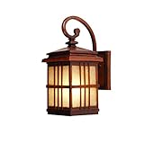 Yosemite Home Decor 4231SDIBR 1-Light Exterior with Frosted Glass Small, Brown Finish [並行輸入品]