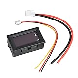 Flameer デジタル電圧電流計　DC 0-100V 10A　パネル　メーター　LEDLEDディスプレイ　赤　高品質