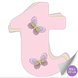 壁文字ピンクパープルグリーンバタフライ手紙装飾壁の子供の部屋保育園赤ちゃんの赤ちゃん名前女の子寝室装飾アルファベットビニールステッカーデカールKid DecorationsグラフィックスButterf