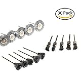 DIAOSnx Steel Wire Brush 2.35mm Shank Mix Style for Proxxon Dremel Rotary Tools 30Pcs [並行輸入品]