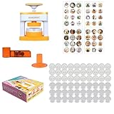 Jinmoioy 缶バッチマシーン 缶バッジメーカー 缶バッチ キット 子供向け 大人向け 初心者向け 手作り 缶バッジ 缶バッチ 缶バッジ制作 DIYバッジマシーン 手芸 手づくり 入学祝いプレゼント DIYのおもちゃ