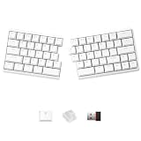 NocFree Lite:ワイヤレス人間工学スプリットメカニカルキーボードホットスワップ可能、コンパクト60%レイアウト、PBTキーキャップ、Mac&Windows用にプログラム可能(リニア、新標準バージョン)
