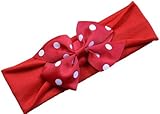 ベビー女の子水玉リボンベビーヘッドバンドからFunny Girl Designs – -多くの色利用可能Fits新生児12か月 カラー: レッド