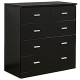 タンスのゲン 幅88-4段 スライドレール付 木製 チェスト ニューナポリ 背面化粧 収納家具 タンス ブラック 68010002 01 AM