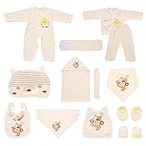 Decdeal 17点/セット ベビー服 ユニセックス 100％コットン ボディースーツ 新生児 ベビー服 プレゼント