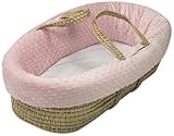 Baby Doll Bedding Heavenly Soft Doll Moses Basket Set, Pink by BabyDoll Bedding